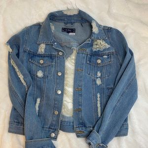 Ripped jean jacket